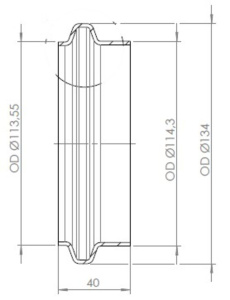 DINEX KAULUS RST Ø114,3MM UROS 2