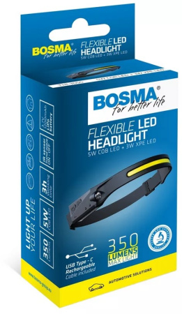 OTSAVALAISIN TUPLAVALOLLA 350+150LM AKKU 3.7V 1200MAH LIIKETUNNISTIMELLA