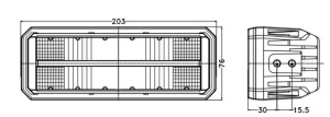 REVON RAV909 LED-KAUKOVALO AURINKOLIPPAAN SCANIA P/R/G 2013- 9-3 5