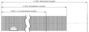 DINEX HAITARIPAKOPUTKI GALV. Ø111,0MM L=1000MM 2