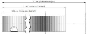 DINEX HAITARIPAKOPUTKI GALV. Ø115,0MM L=1000MM 2