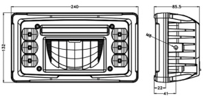 REVON RAV900 LED-KAUKOVALO AURINKOLIPPAAN SCANIA 4/R-SRJ 9-32V 9 2