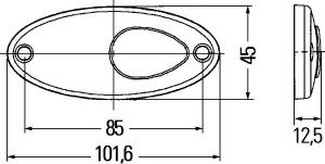 HELLA ÄÄRIVALO LED 24V, KELTAINEN 2