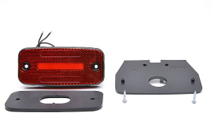 LED-ÄÄRIVALO 114X54X22MM PUNAINEN 12-24V IP68 SIS. KULMAKIINNIK 3
