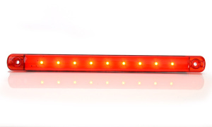 LED-ÄÄRIVALO 238X24X10 SLIM 9-LED PUNAINEN 9-36V IP68 P10 2