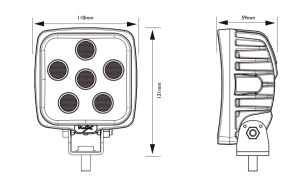 VISION-X LED-TYÖVALO NELIÖ VL-SARJA 4752/3327LM 45W 40°-LEVEÄ KU 2