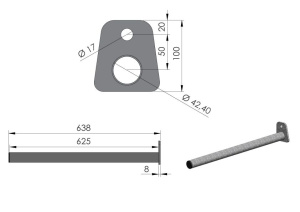 KANNAKEPUTKI LEVYLLÄ 625MM HZN 2