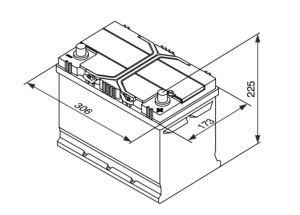 BOSCH AKKU S4 95AH/830A , 306X173X225MM -/+ 2
