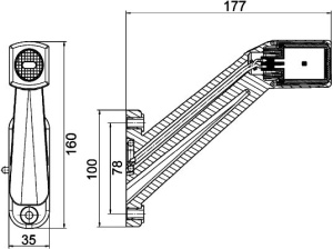 KUMIVARSIÄÄRIVALO LED 24V VAS 3000MM JOHTO 2