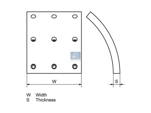 DT DRUM BRAKE LINING KIT 2