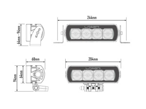 LAZER ST4 EVOLUTION LED-KAUKOVALO 47W, REF 7,5 2