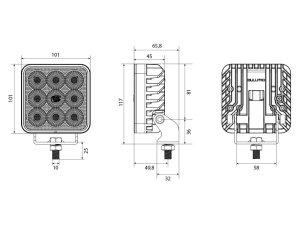 BULLPRO SPECTRUM 54 SQUARE LED TYÖVALO 2
