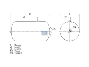 DT PAINEILMASÄILIÖ MB 30L Ø246 MM PITUUS 730 MM 2
