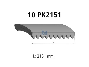 DT MULTIRIBBED BELT 10PK2151 2