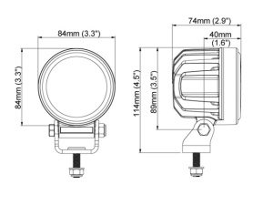 NORDIC TYÖVALO CANIS PRO 330 12-24V 28W 4800/3000LUMEN 5000K 84X 3
