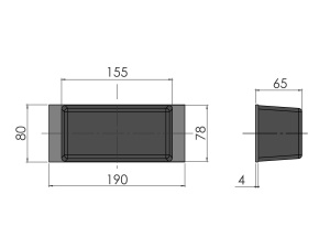 PUSKURIKUMI HITSATTAVA 190X80, KORKEUS 65MM 2
