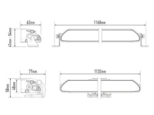 LAZER LINEAR-42 STD LED-KAUKOVALO 147W, REF 50 (1132X62X40MM) 2