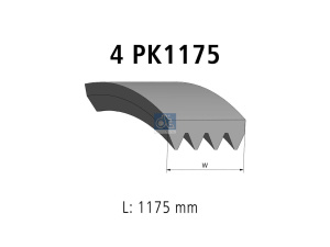 DT MULTIRIBBED BELT 4PK1175 2