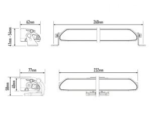 LAZER LINEAR-6 ELITE+ (PLUS) LED-KAUKOVALO 48W/24W (232X62X42MM) 2