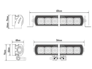 LAZER ST8 EVOLUTION LED-KAUKOVALO 95W, REF 17,5 2