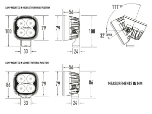 LAZER UTILITY-25 LED-TYÖVALO 25W, 3016LM, 5000K, 80X80X56MM, IP6 2