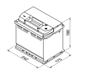 BOSCH AKKU S4 60AH/540A , 242X175X190MM  -/+ 2