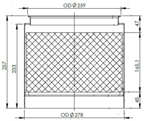 DINEX HIUKKASSUODATIN MB ACTROS / SISU POLAR EURO6 L=257MM -VAIH 2