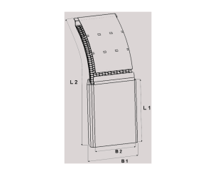 PARLOK SUPRALÄPPÄ 480-500 300/720 MM - TAUSTALEVYLLÄ 4