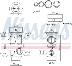 NISSENS ILMASTOINNIN PAISUNTAVENTTIILI MB 3