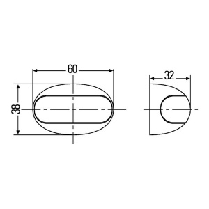 HELLA ÄÄRIVALO LED VALKOINEN 0,5M JOHTO, 10-33V ADR 3