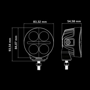 SLD NUUK D-LINE LED-KAUKOVALO 3", DUO-PARKILLA 10-32V 39W 2540LM 5