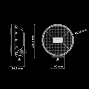 SLD IZE LED OG 9" "OLD SCHOOL" LED-KAUKOVALO 3220/12000LM 1 LUX@ 7