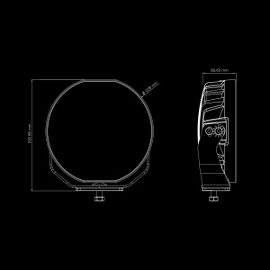 SIBERIA SKYLORD LED-KAUKOVALO VALKOINEN 9" (228X81X228MM) 10-38V 7