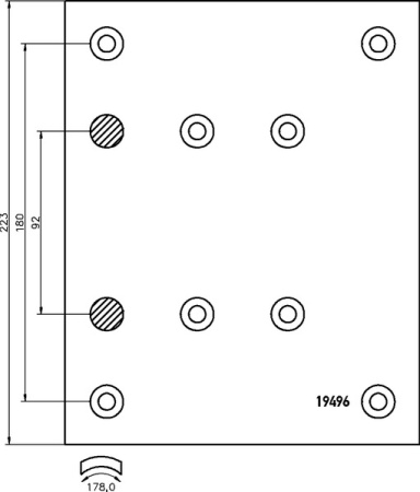 TEXTAR JARRUHIHNASARJA/AKSELI MB/MAN 410X220MM, VETÄVÄ AKS.