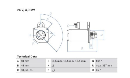 BOSCH VAIHTOSTARTTI VOLVO FL-SARJA VM 00-> 11-HAMPAINEN