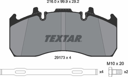 TEXTAR WVA 29173 MERITOR ELSA 225-1 RE / VO