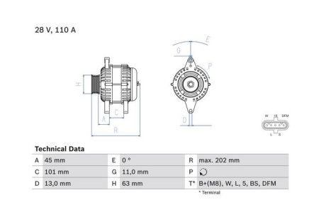 BOSCH LATURI -VAIHTO- VOLVO 110A , HIHNAPYÖRÄ Ø63MM
