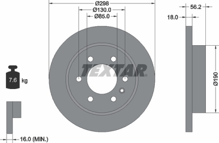 TEXTAR JARRULEVY TAKA MB SPRINTER 02/2018-> (907/910) Ø298MM, PI