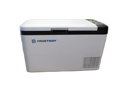 FROSTWAY KOMPRESSORI KYLMÄLAUKKU/PAKASTIN 25L 585X340X340MM PORTAATTOMASTI SÄÄDETTÄVISSÄ -20/+20 12V/24V/230V