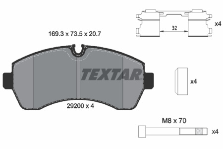 TEXTAR JARRUPALASRJ. ETU 4-5T MB SPRINTER/VW CRAFTER 06-