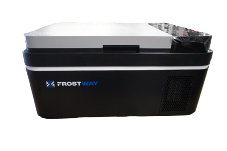 FROSTWAY KOMPRESSORI KYLMÄLAUKKU/PAKASTIN 20L 585X335X292MM PORTAATTOMASTI SÄÄDETTÄVISSÄ -20/+20 12V/24V/230V