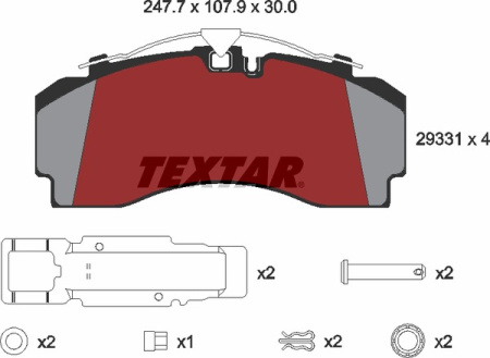 TEXTAR JARRUPALASARJA  SCANIA K-A UUSI MALLI 2014->, KULMAT LOVE