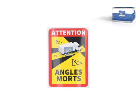 DT KUOLLEENKULMAN VAROITUSTARRA "ANGLES MORTS" KUORMA-AUTO