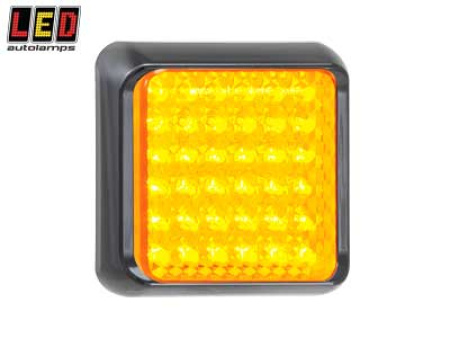 YLILEVEÄN-/VILKKUVALO LED, KELTAINEN 12/24V, MUSTA KEHYS, VALO 8
