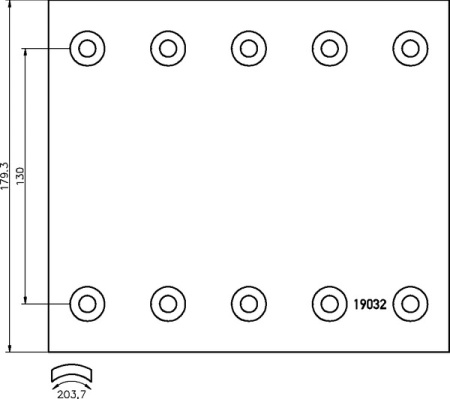 TEXTAR JARRUHIHNASRJ./AKSELI BPW/SAF 420X180MM T090