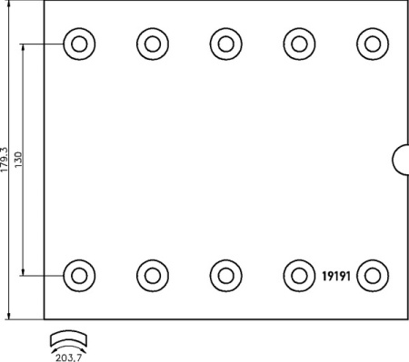 TEXTAR JARRUHIHNASRJ./AKSELI 420X180MM T090 BPW ECOPLUS2  10/200
