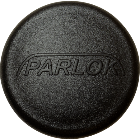PARLOK KANNATINPUTKEN MUOVITULPPA MUSTA Ø42 MM ZN PUTKI - PARLOK LOGOLLA