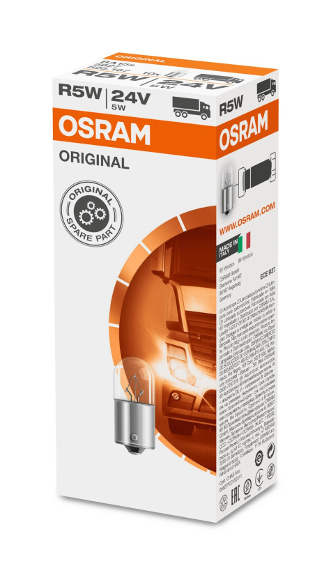 OSRAM POLTTIMO R5W 5W 24V BA15S LF 5627