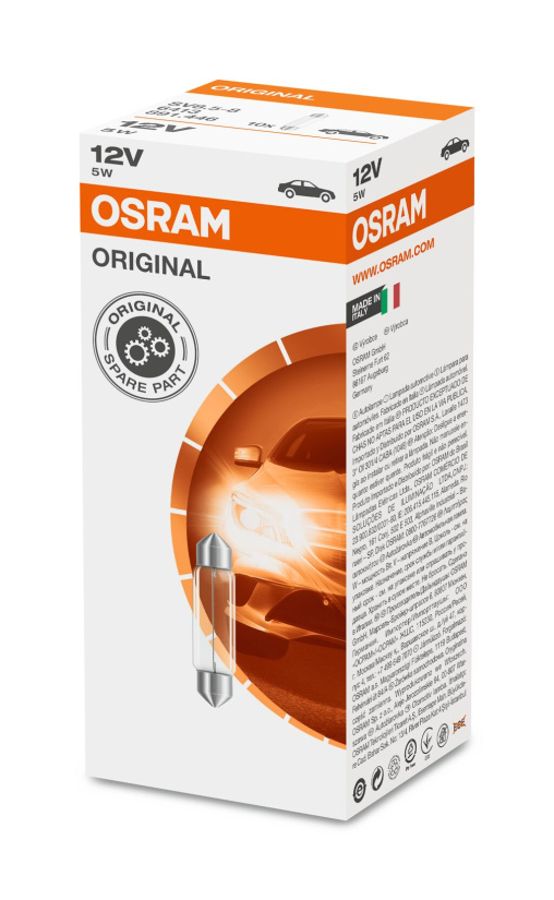 OSRAM POLTTIMO 6413 5W 12V SV8,5-8 LF     41 MM 6413