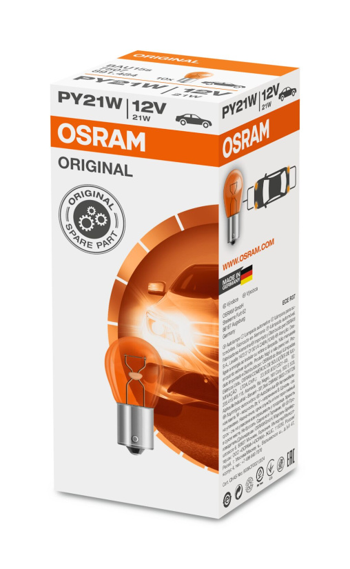 OSRAM POLTTIMO PY21W 21W 12V BAU15S 7507